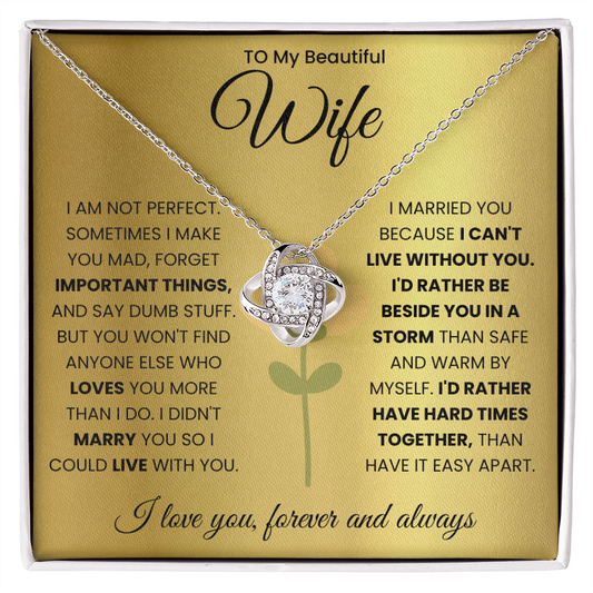 To My Beautiful Wife Necklace.