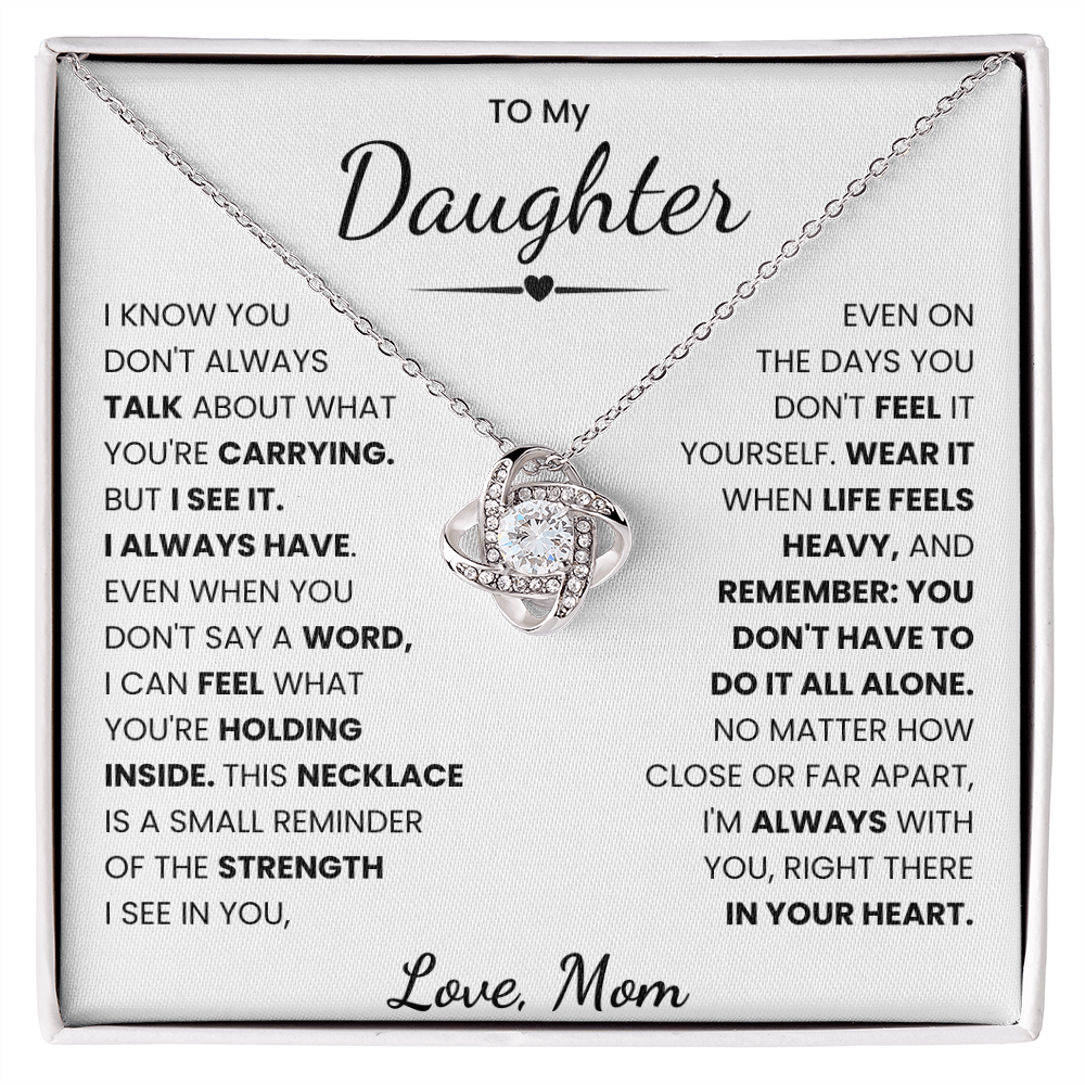 To My Daughter Necklace from Mom.