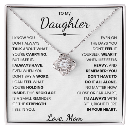 To My Daughter Necklace from Mom.