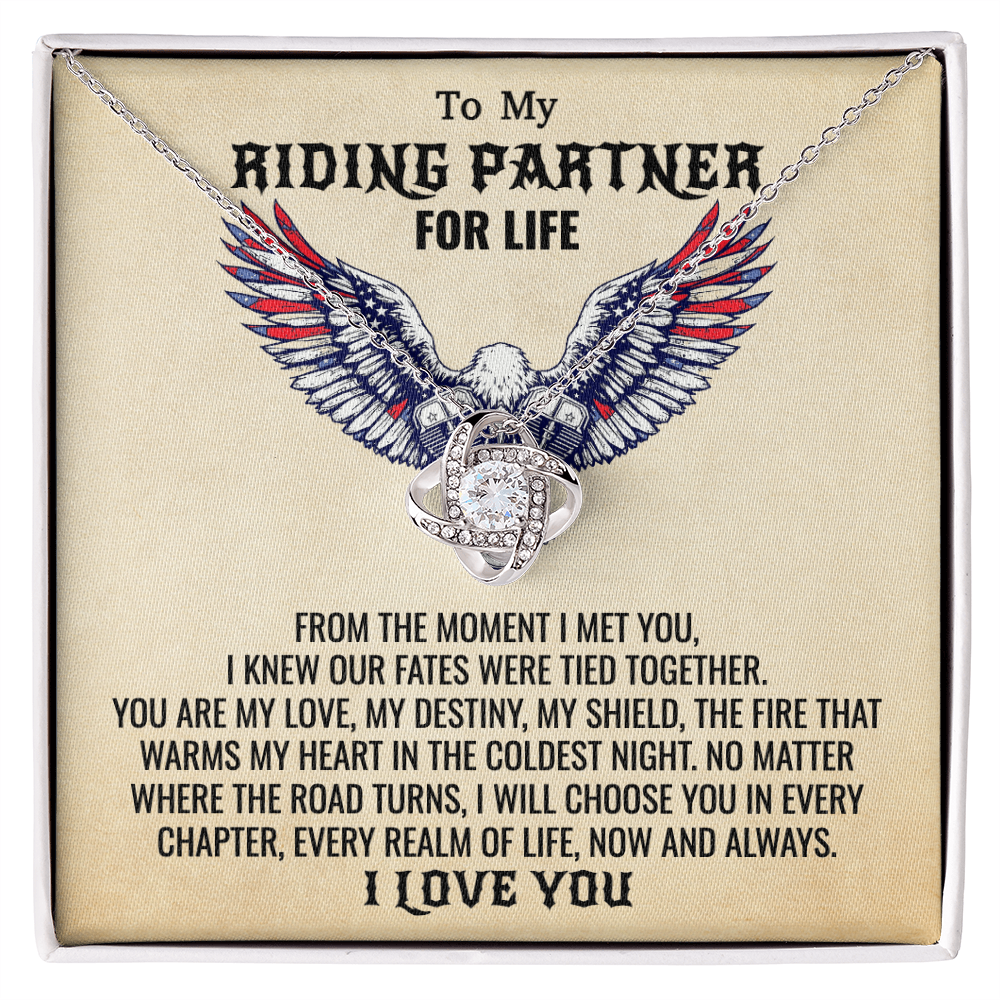 To My Riding Partner For Life Necklace.