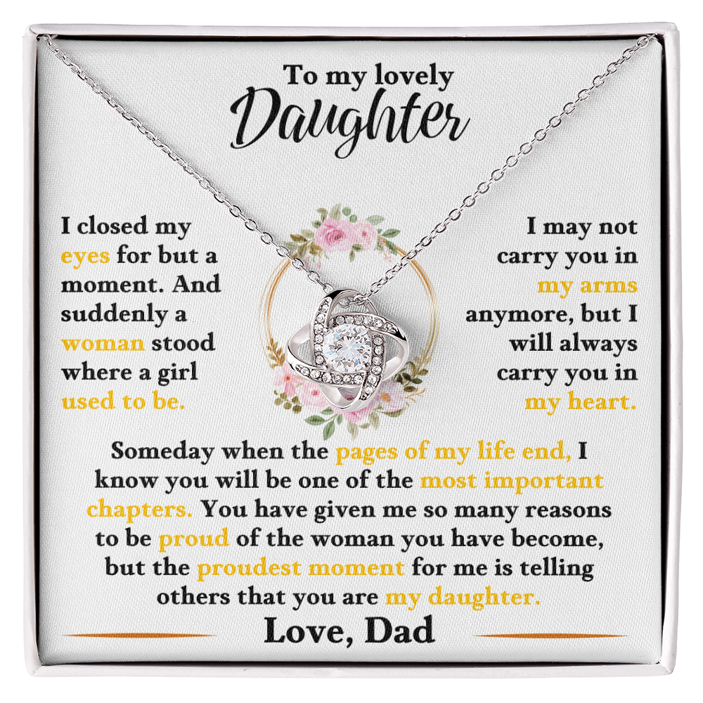 To My Lovely Daughter Necklace.
