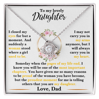 To My Lovely Daughter Necklace.