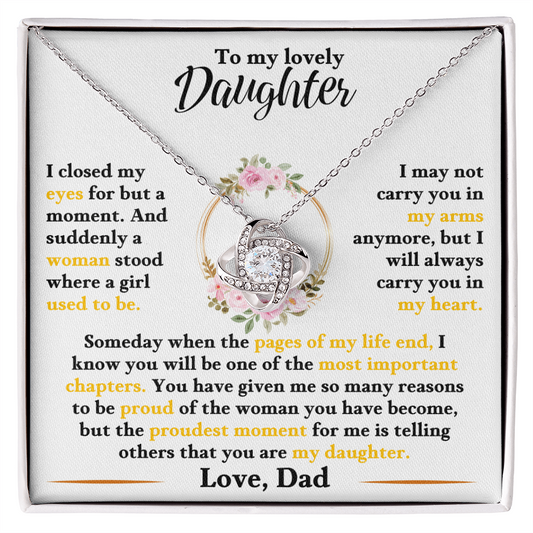 To My Lovely Daughter Necklace.