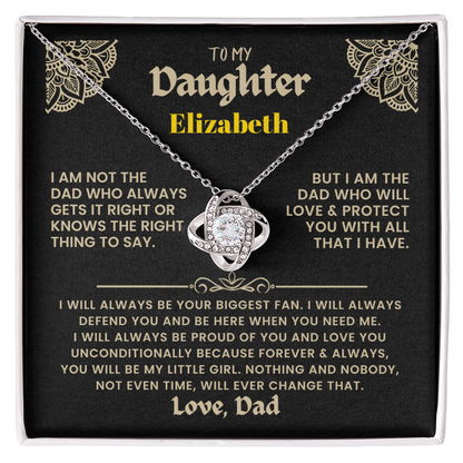 To My Daughter Personalized Necklace.