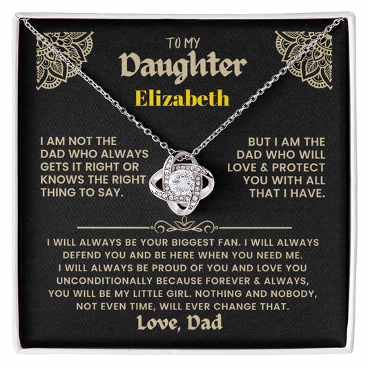 To My Daughter Personalized Necklace.