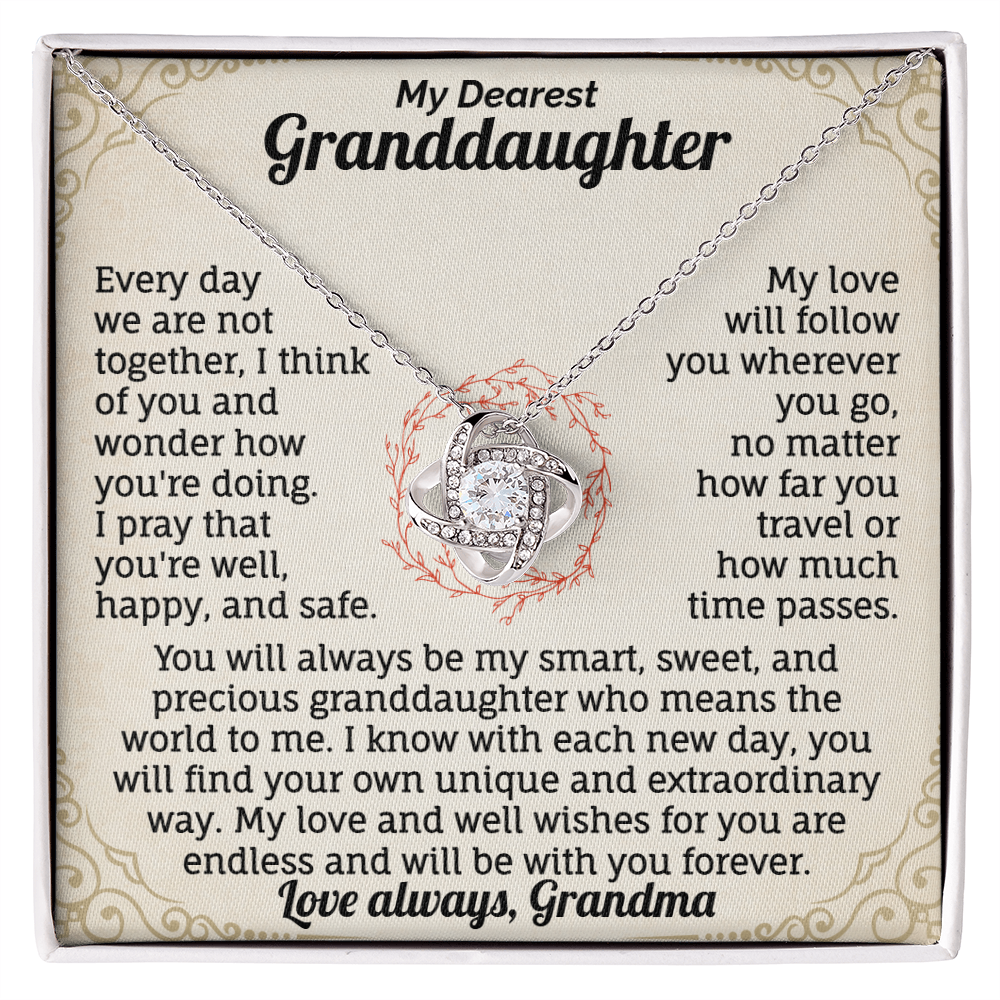 My Dearest Granddaughter, I pray that you're well, happy, and safe Necklace.