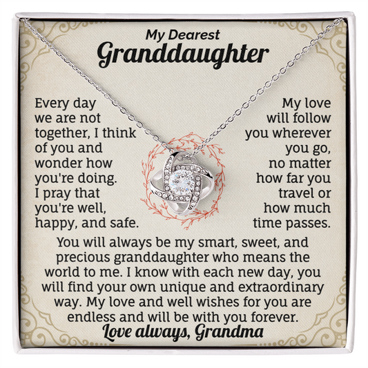 My Dearest Granddaughter, I pray that you're well, happy, and safe Necklace.