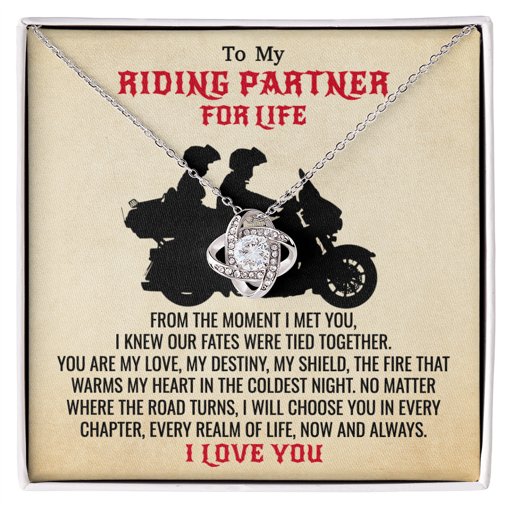 To My Riding Partner For Life Necklace For Her.