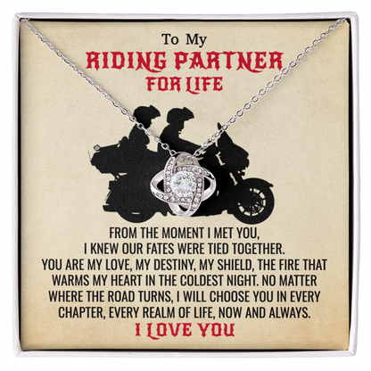 To My Riding Partner For Life Necklace For Her.