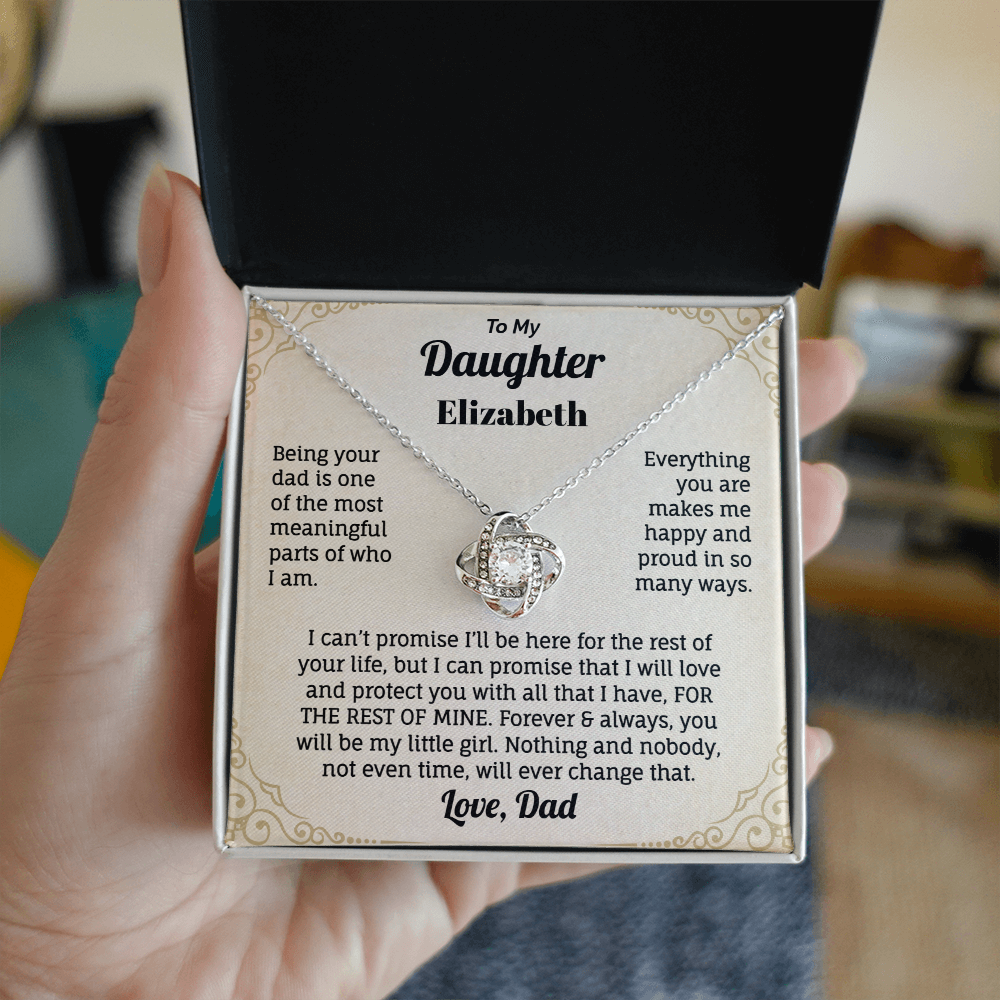 To My Daughter Personalized Name Necklace From Dad.
