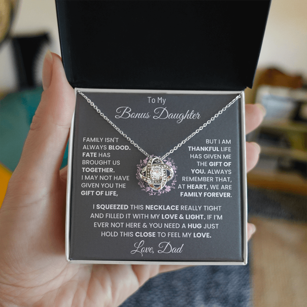To My Bonus Daughter Necklace from Dad.