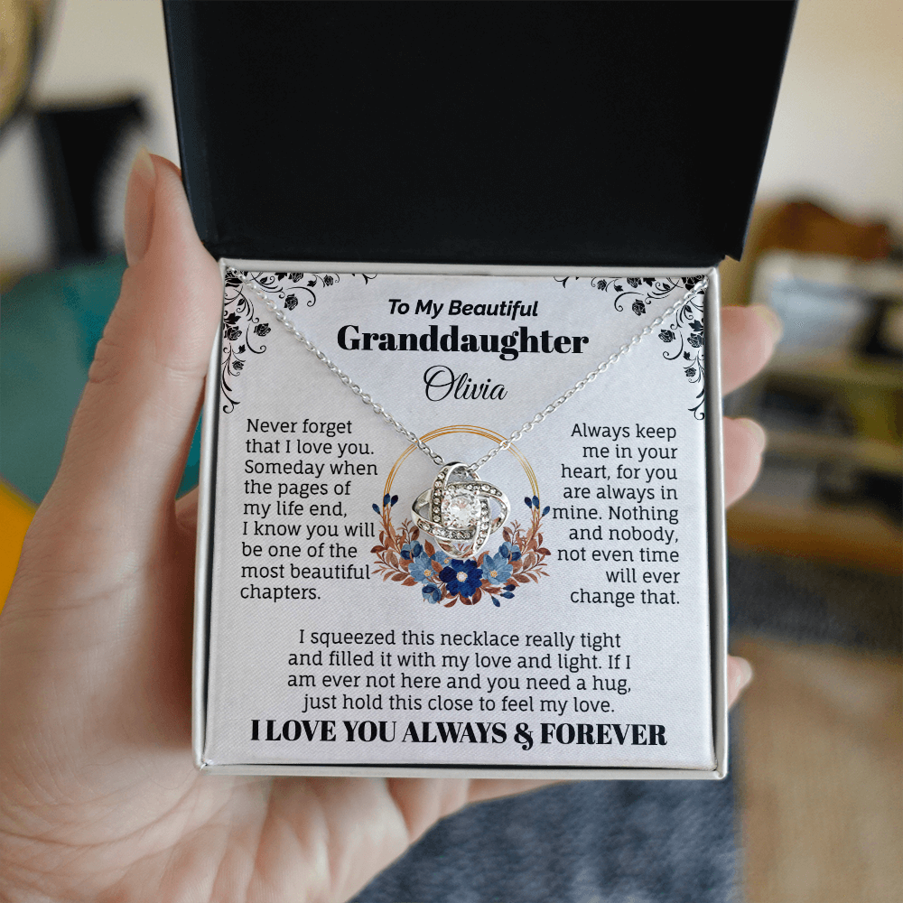 To My Granddaughter Personalized Name Necklace.