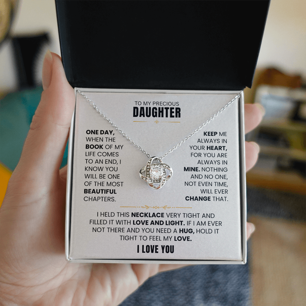 To My Precious Daughter | I Love You Necklace Set.