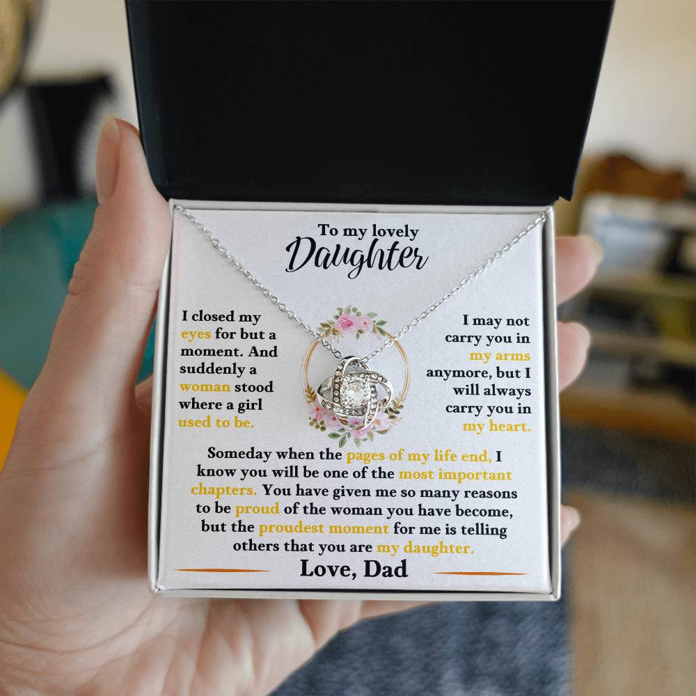 To My Lovely Daughter Necklace.