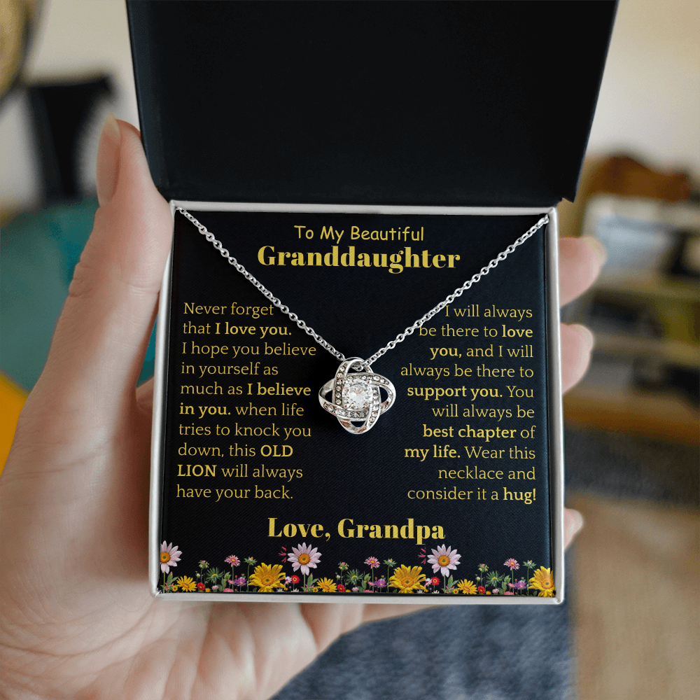 To My Beautiful Granddaughter Necklace from Grandpa.