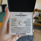 To My Granddaughter Necklace from Grandpa.