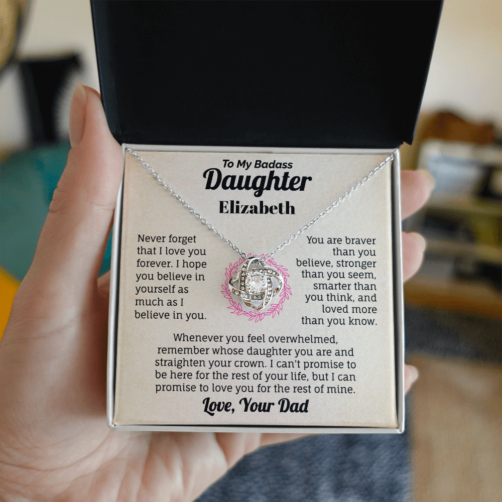 To My Daughter Personalized Name Necklace.