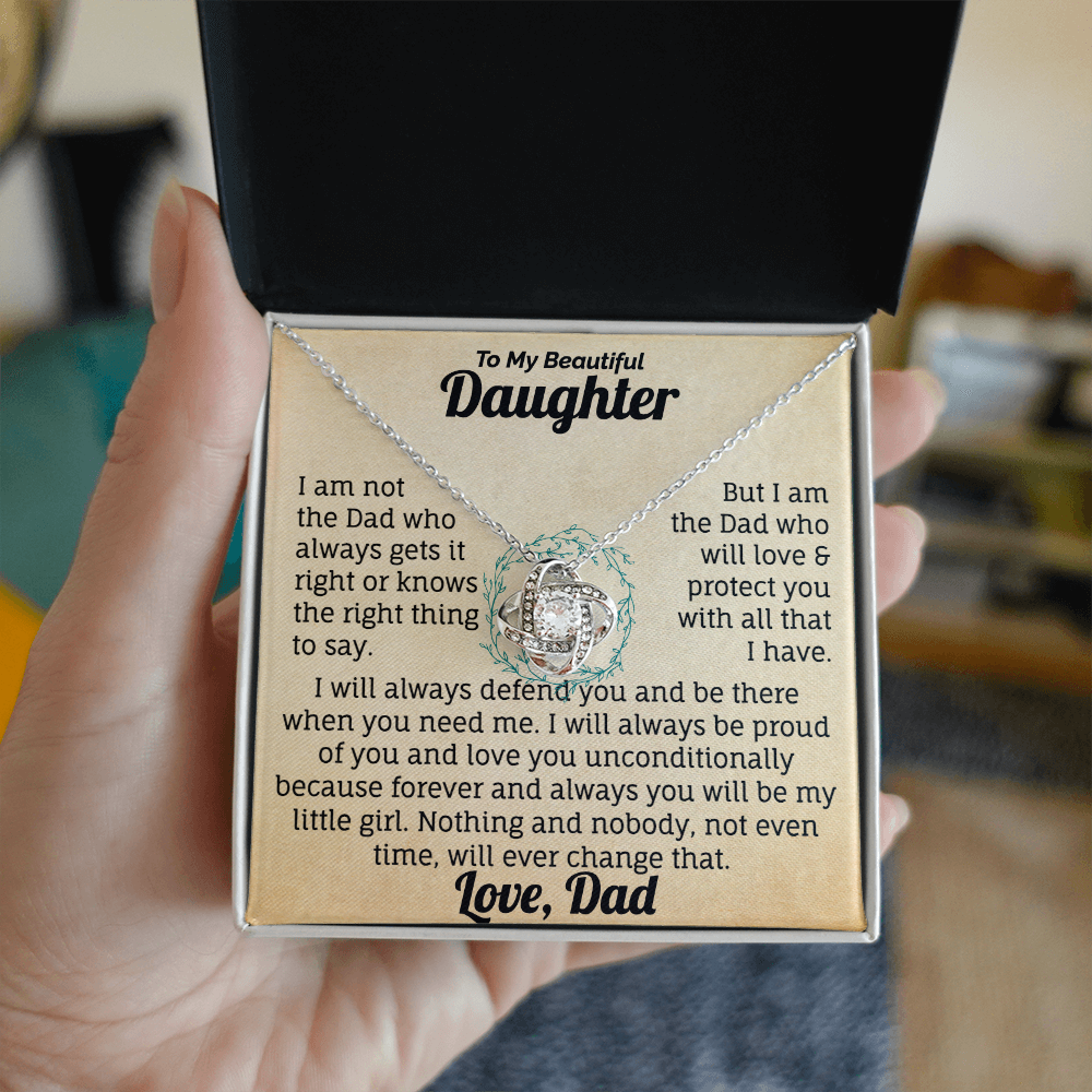 To My Beautiful Daughter Personalised Name Necklace.