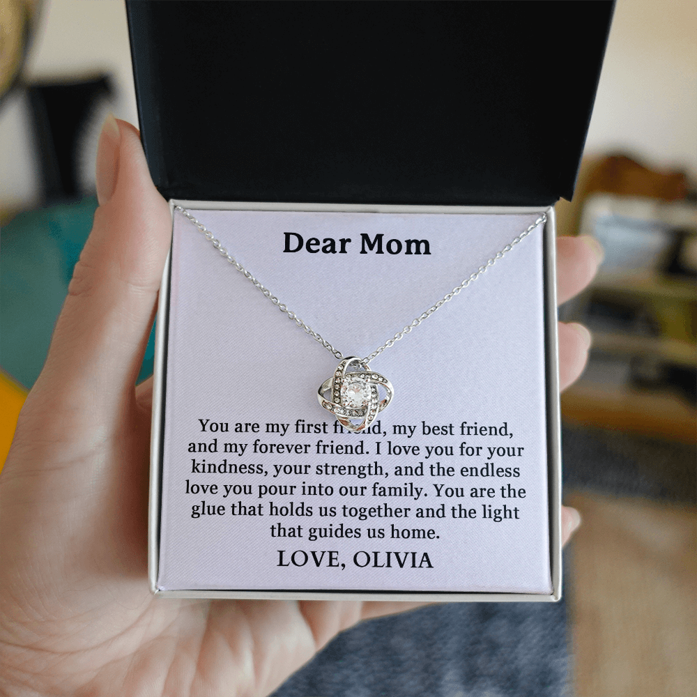Dear Mom, You Are My First Friend | Limited Edition Necklace With Heartfelt Massage Card.