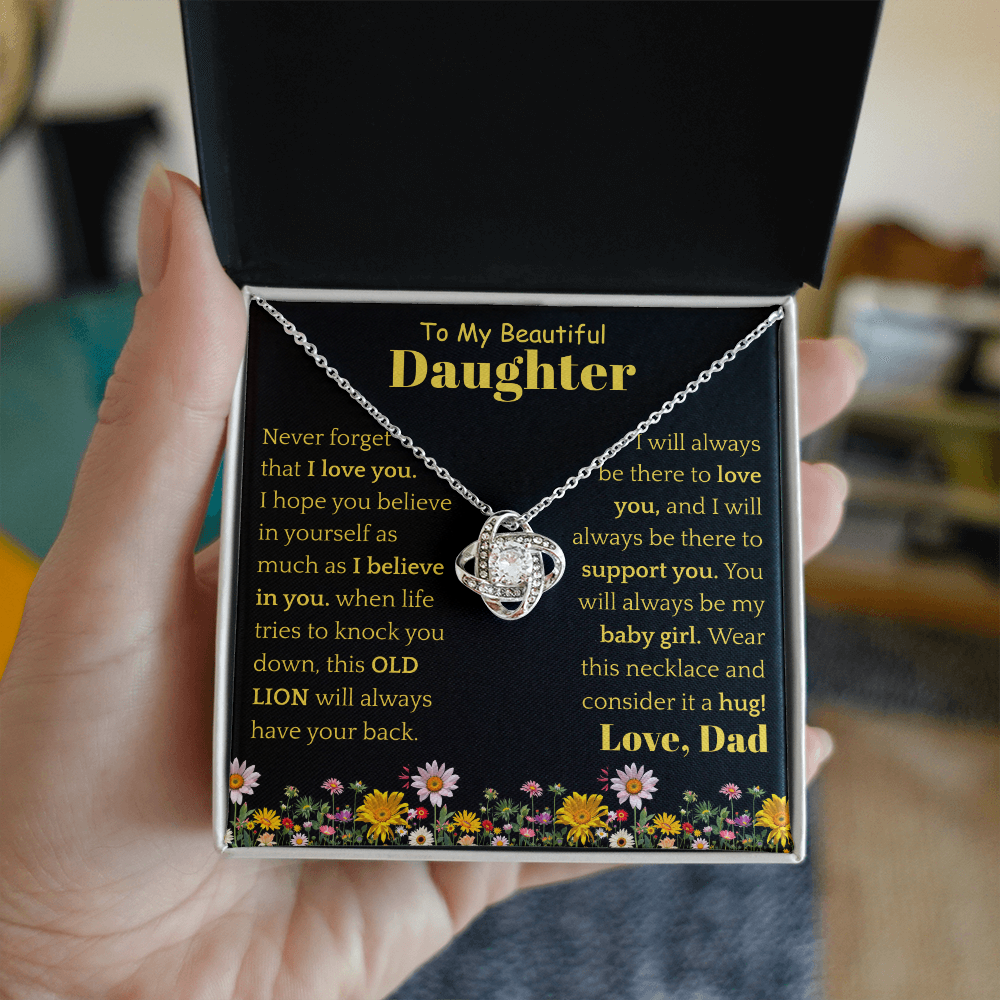 To My Beautiful Daughter Necklace from Dad.