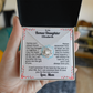 To my Bonus Daughter Personalized Name Necklace.