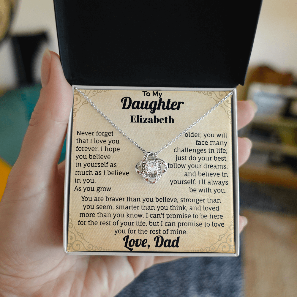 To My Daughter Personalized Necklace.