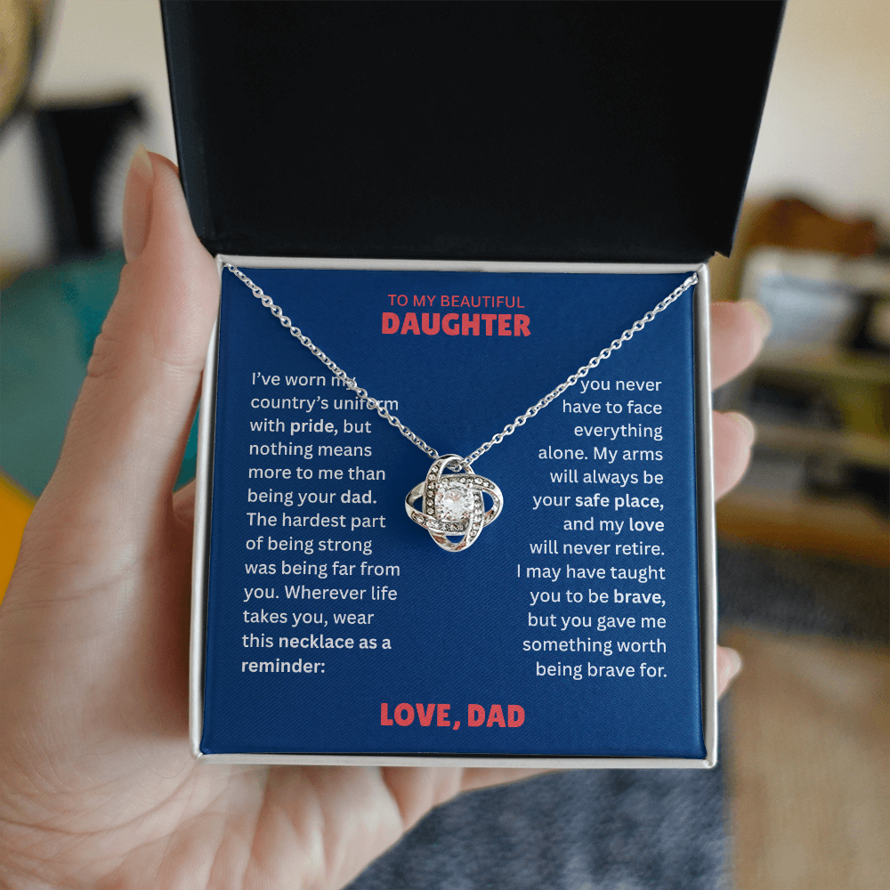 To My Daughter Necklace from Militarily Dad.