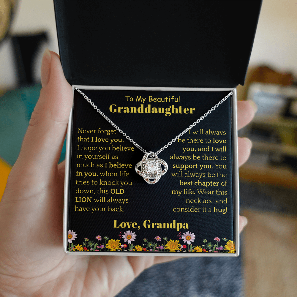 To My Beautiful Granddaughter Necklace from Grandpa.