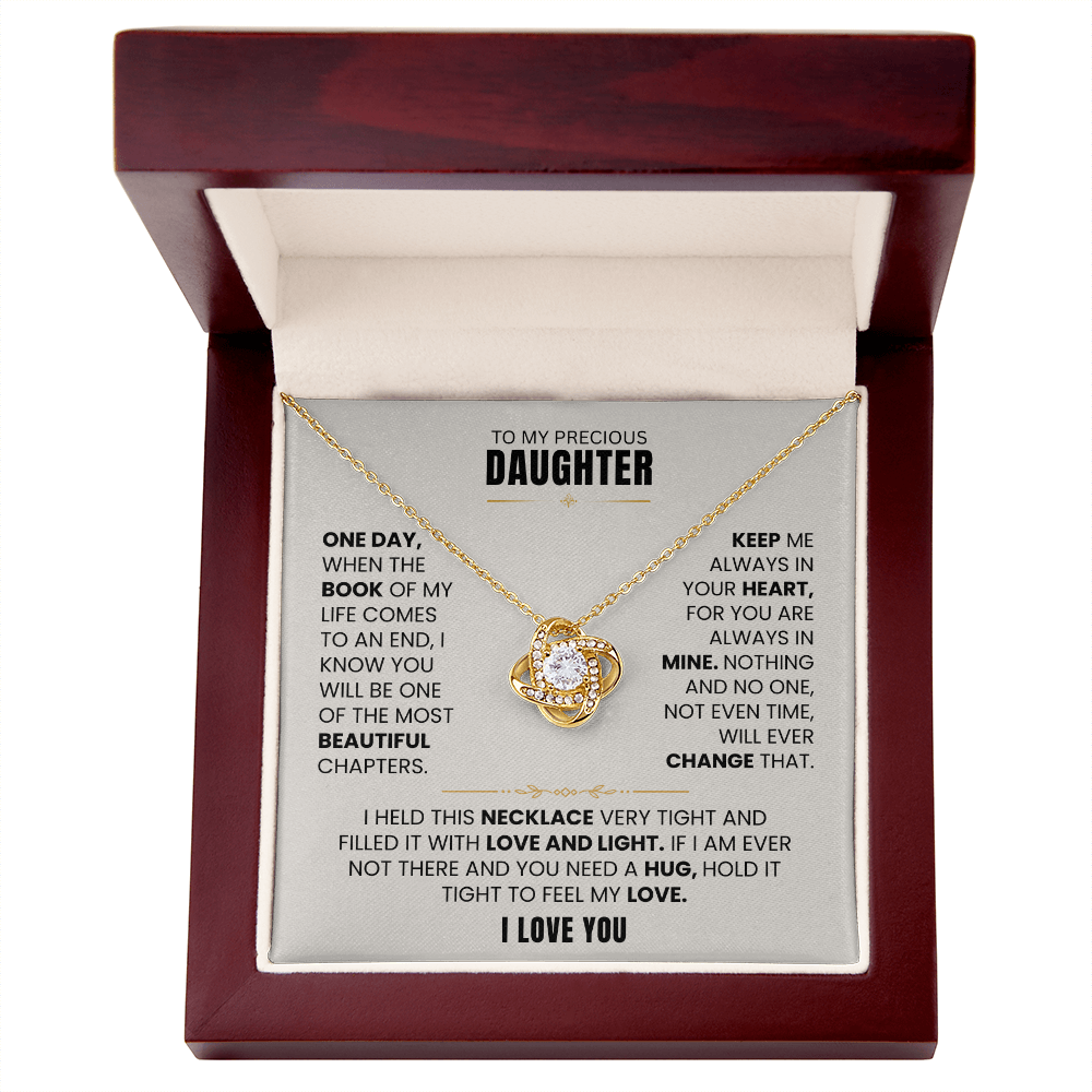 To My Precious Daughter | I Love You Necklace Set.