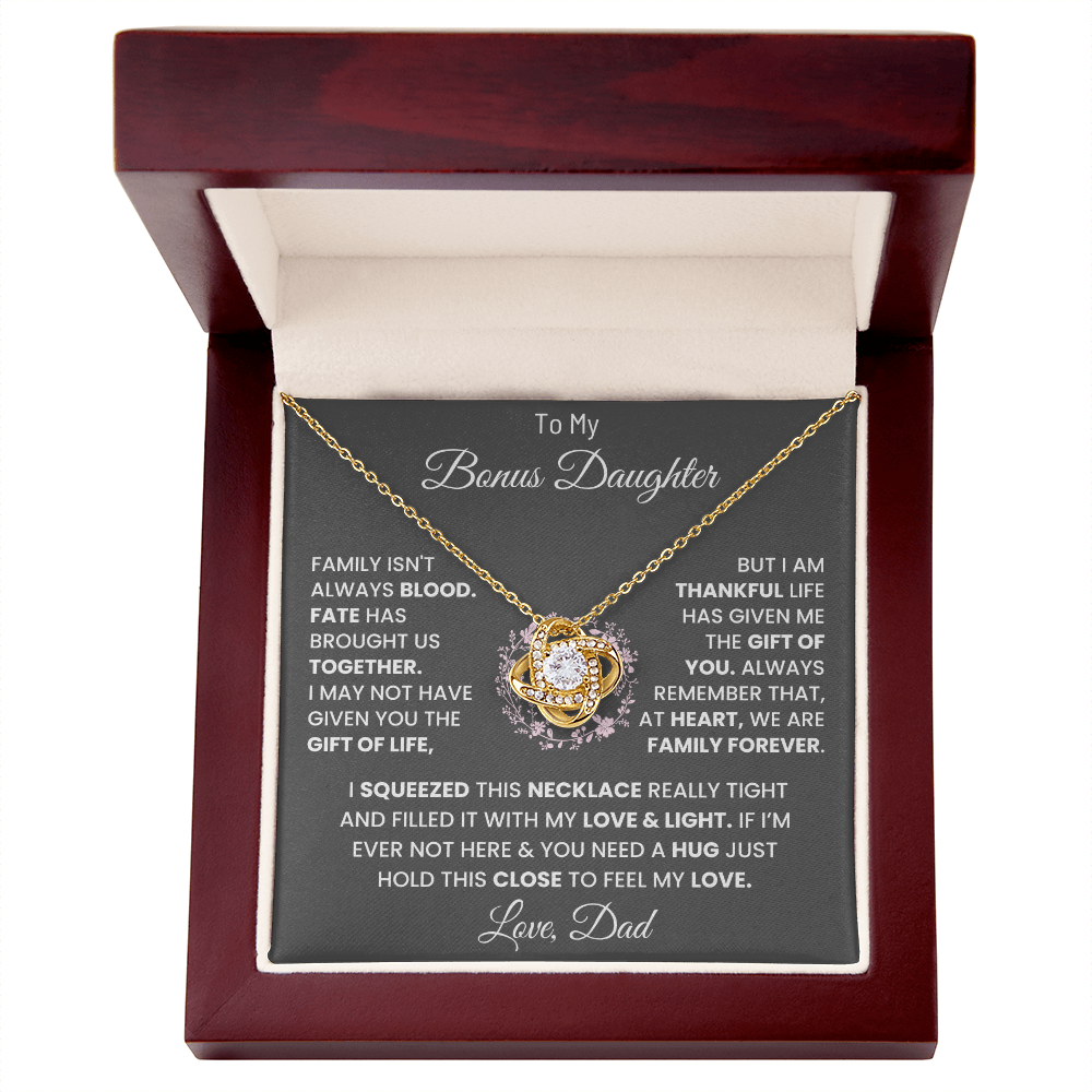 To My Bonus Daughter Necklace from Dad.