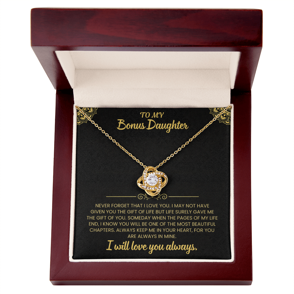 To My Bonus Daughter Necklace Set.