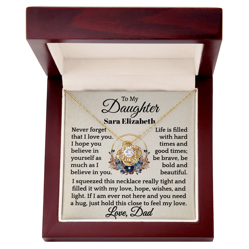 To My Bonus Daughter Sara Elizabeth.