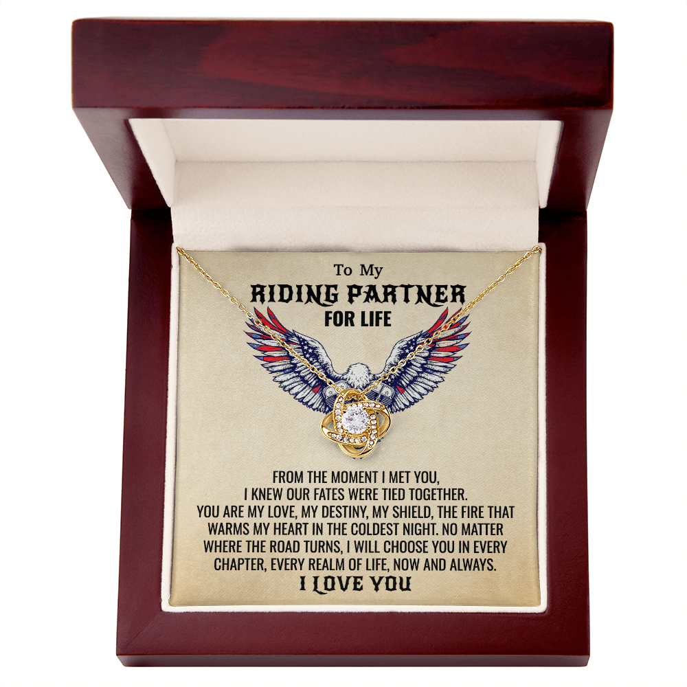 To My Riding Partner For Life Necklace.