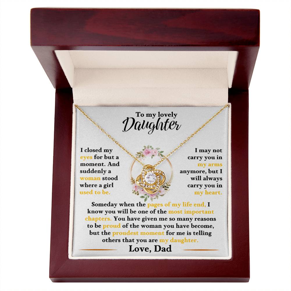 To My Lovely Daughter Necklace.