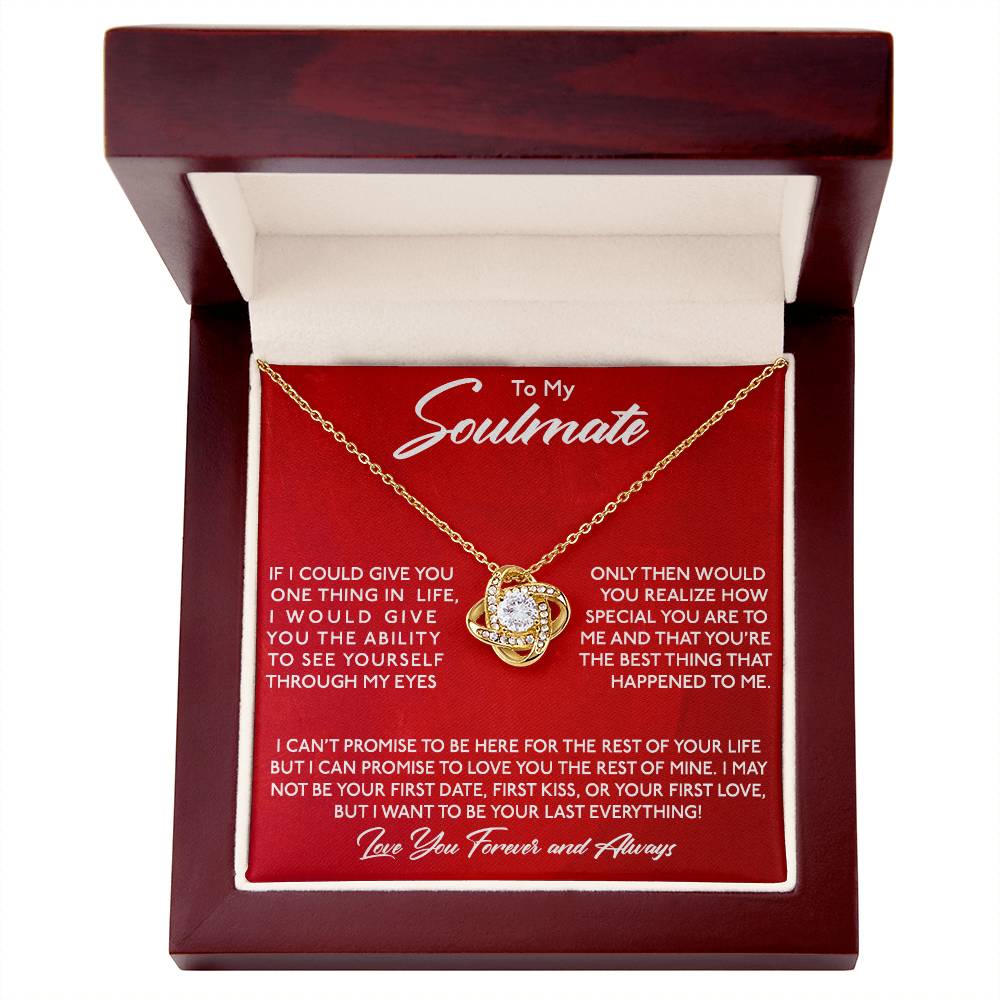 To My Soulmate, You Are Special To Me - Love Knot Necklace