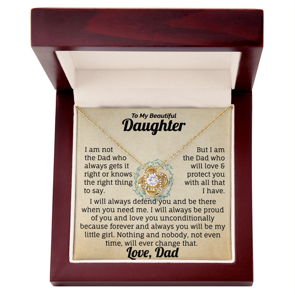 To My Beautiful Daughter Personalised Name Necklace.
