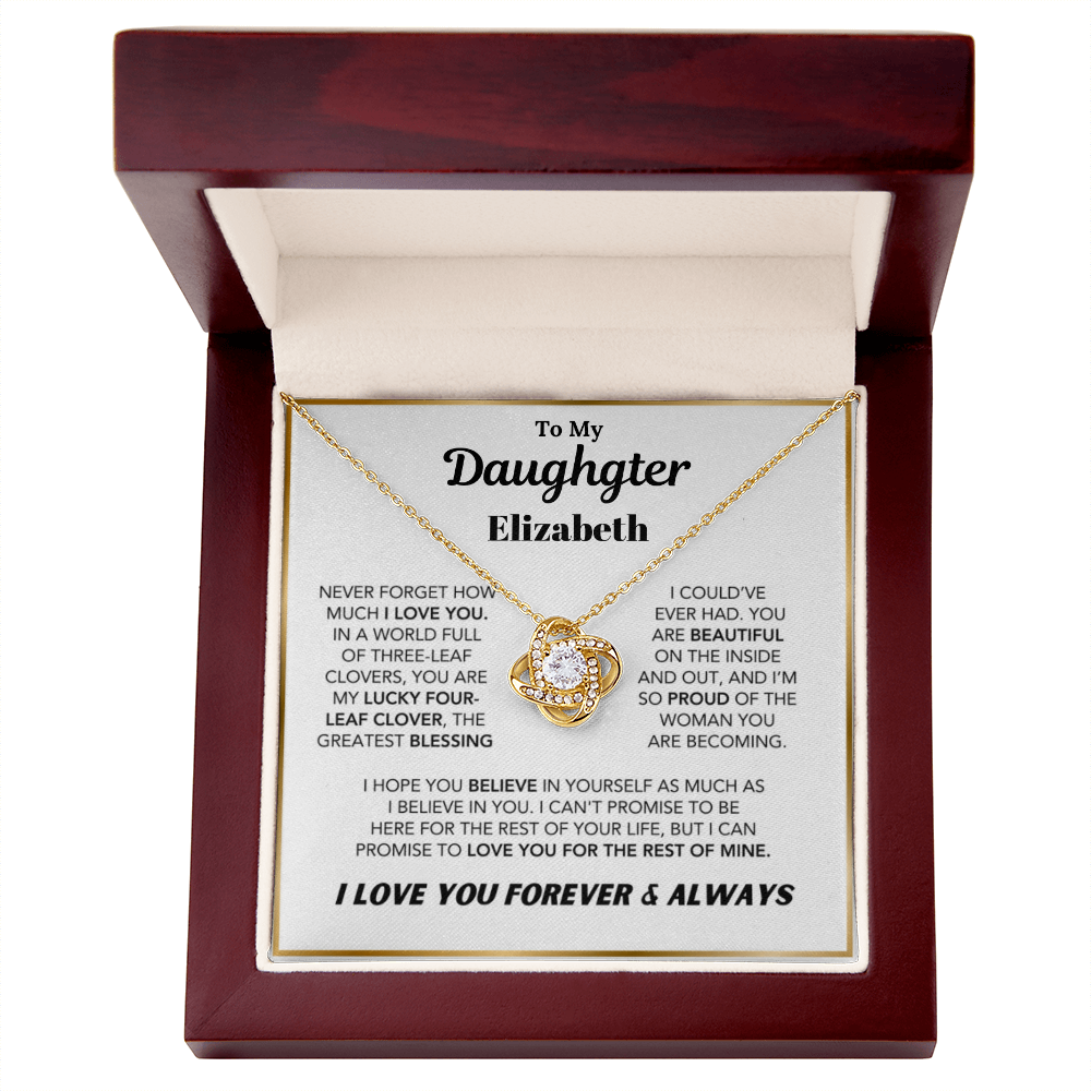 To My Daughter, I Love Your Forever & Always Personalized Necklace.