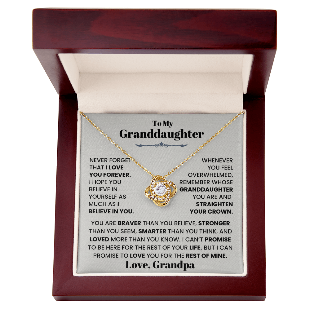 To My Granddaughter Necklace from Grandpa.
