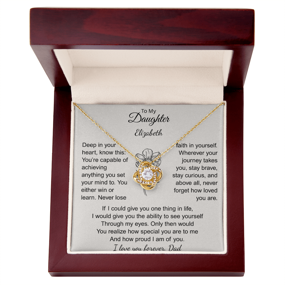 To My Daughter Personalized Name & Signature Necklace.