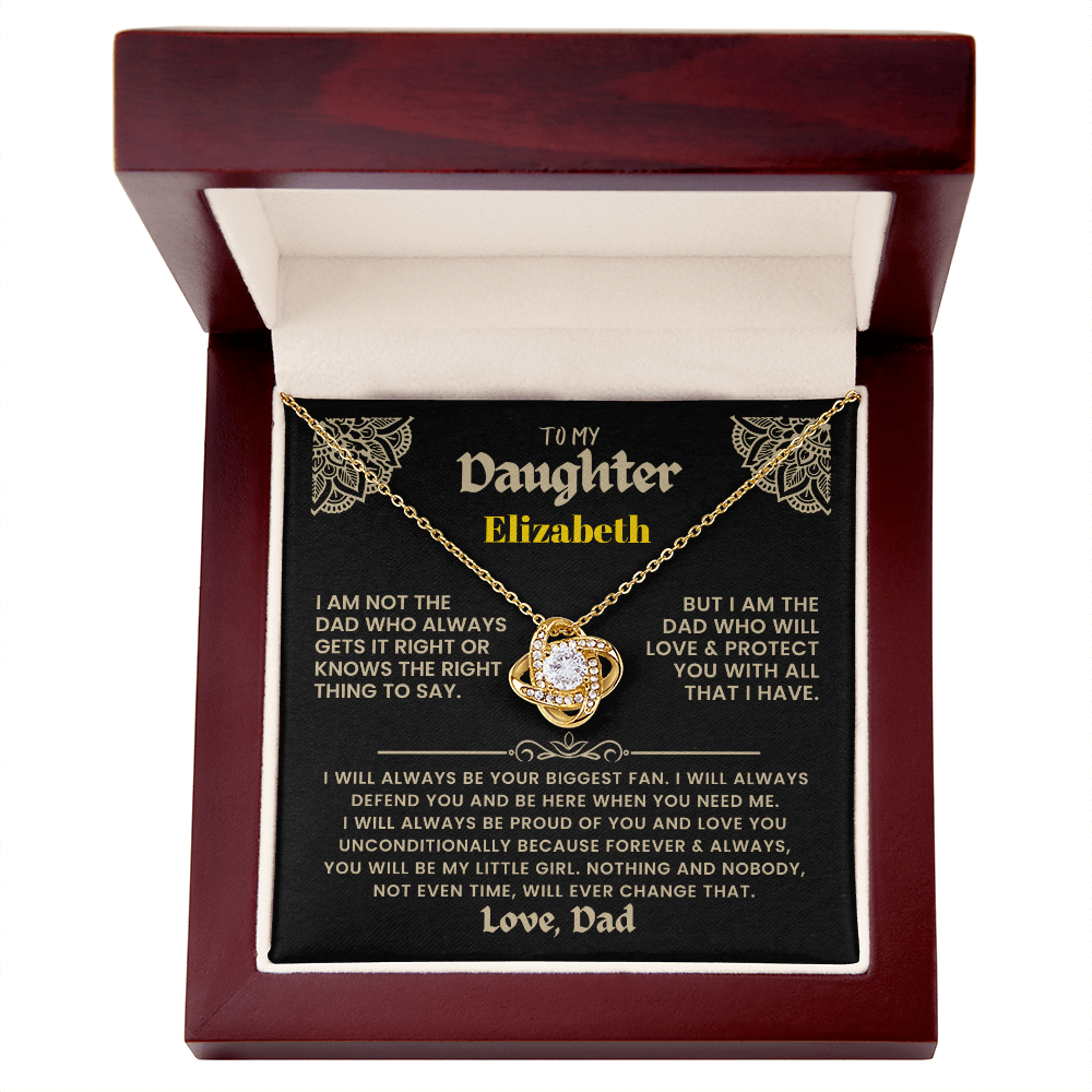To My Daughter Personalized Necklace.