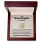 To My Bonus Daughter I Love You With All My Heart Personalized Necklace.