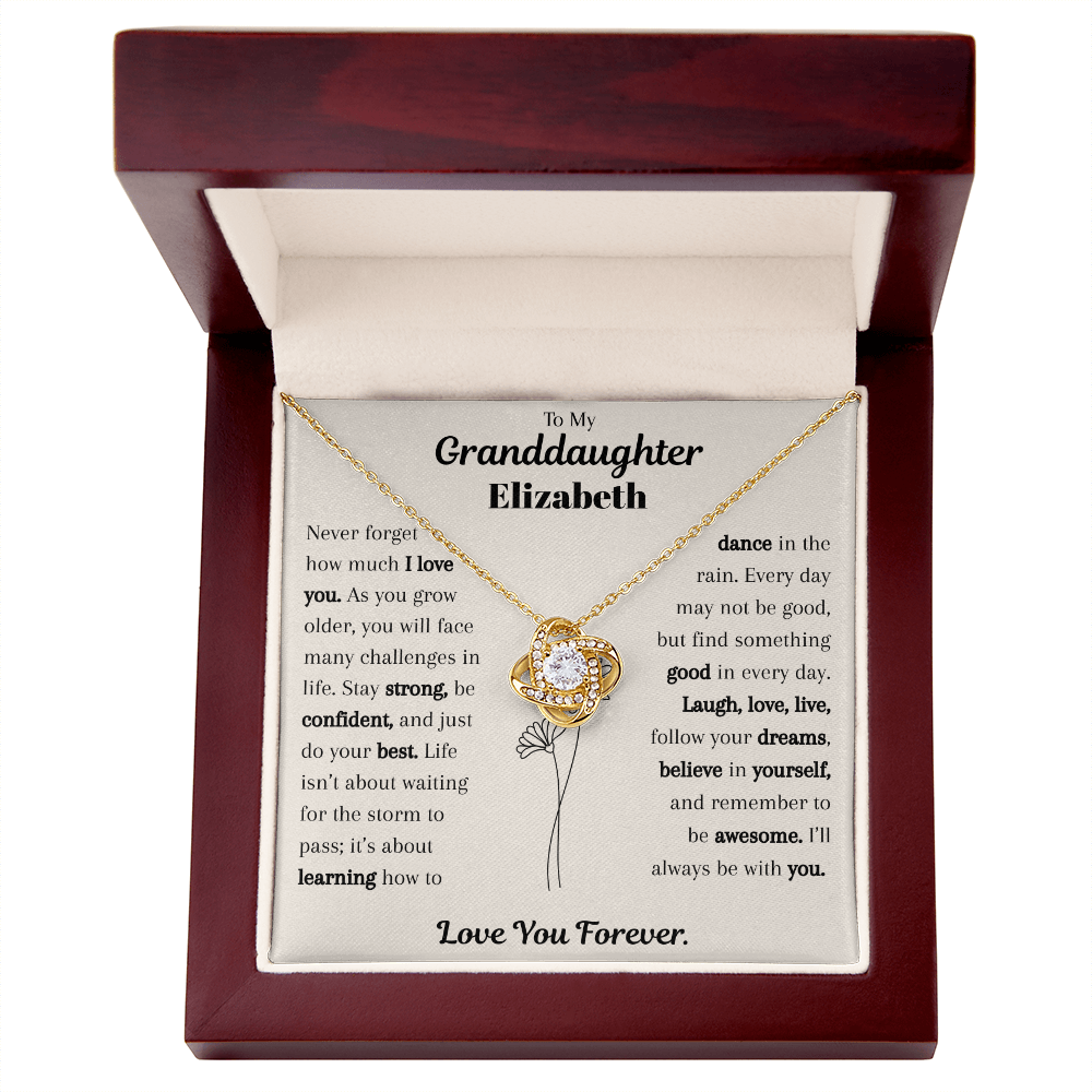 To My Granddaughter Personalized Name Necklace.