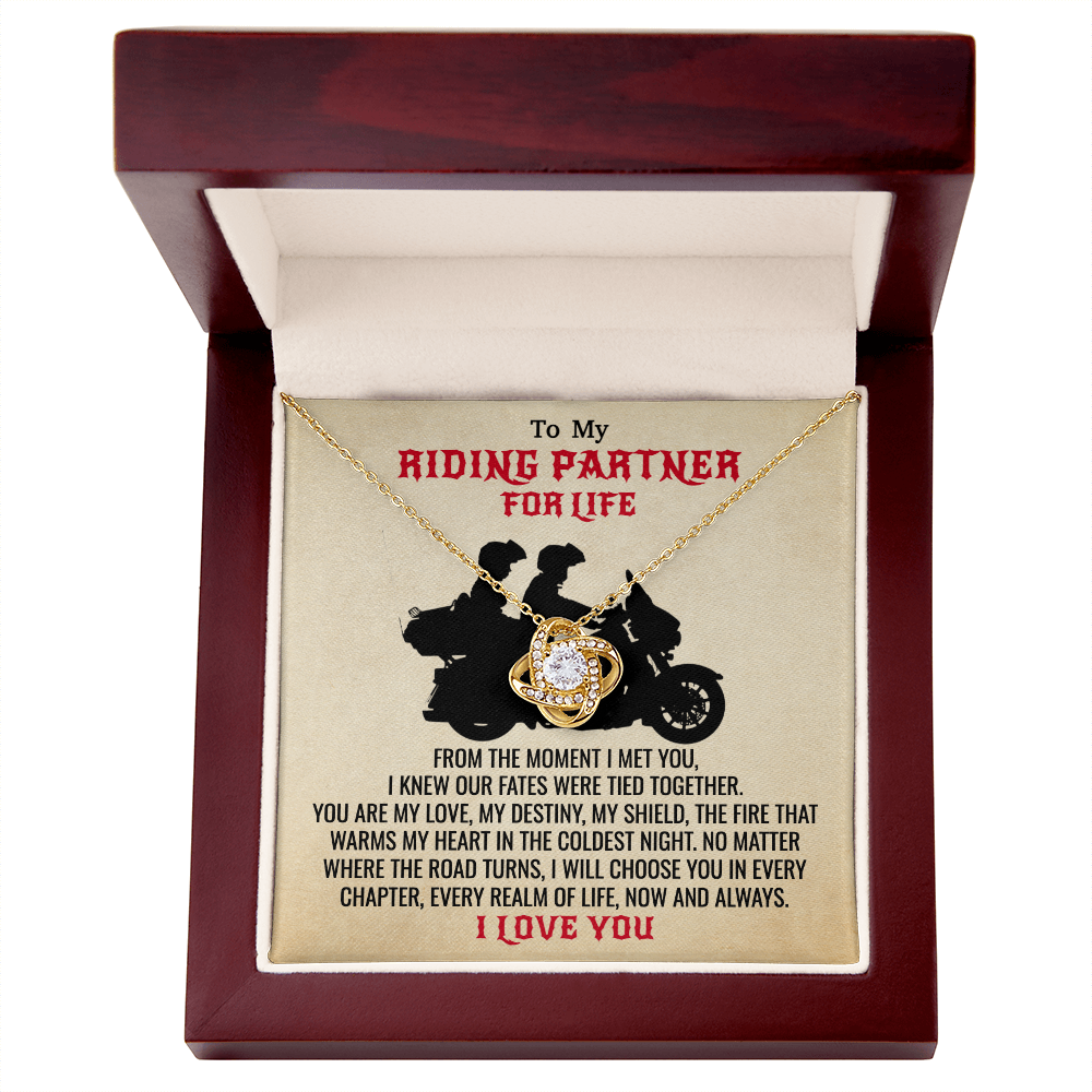 To My Riding Partner For Life Necklace For Her.
