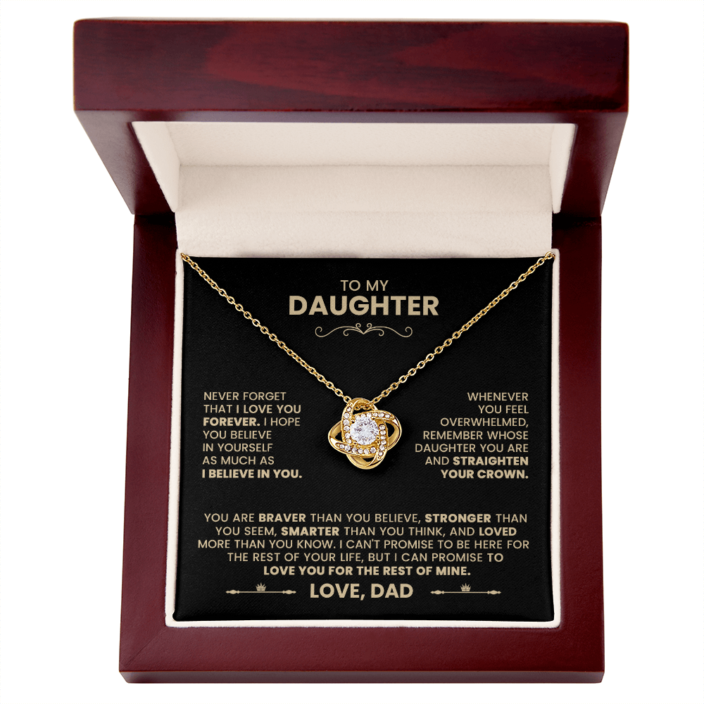 To My Daughter, I Love You For The Rest Of Mine Necklace from Dad.