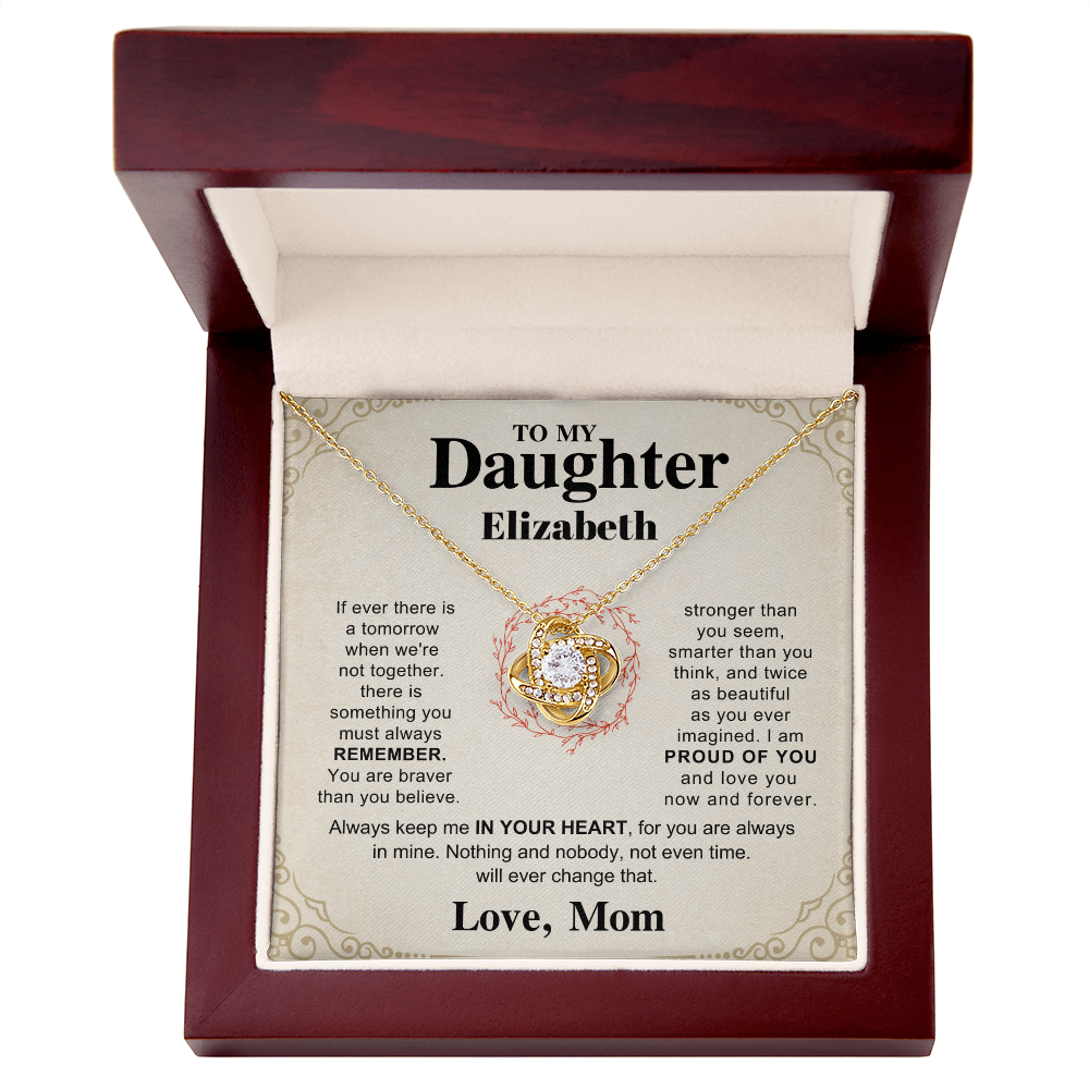 To My Daughter Personalized Name Necklace from MOM.