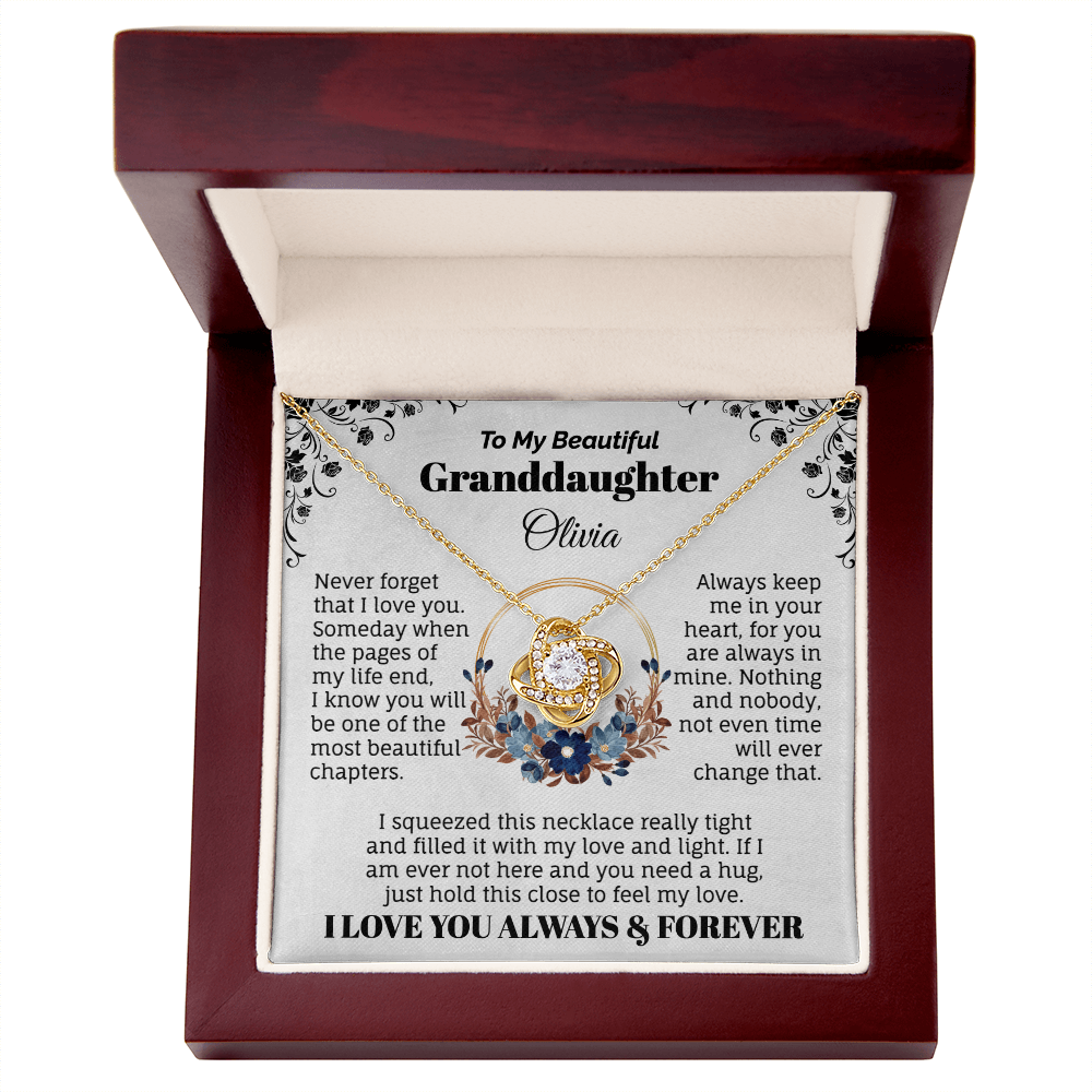 To My Granddaughter Personalized Name Necklace.
