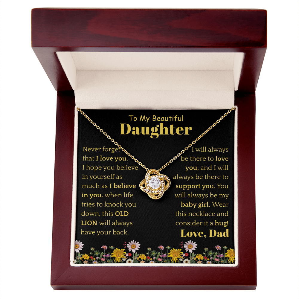 To My Beautiful Daughter Necklace from Dad.