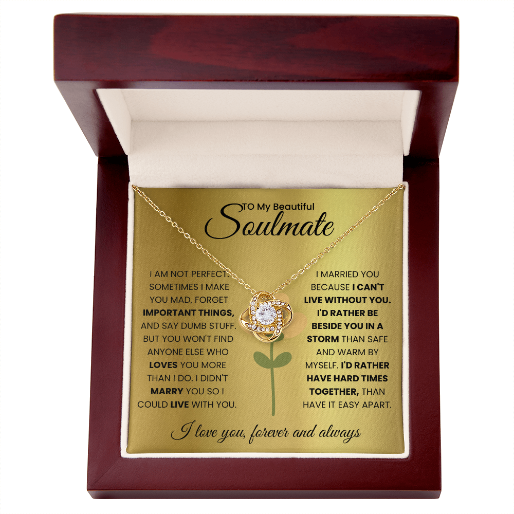 To My Beautiful Soulmate Necklace.