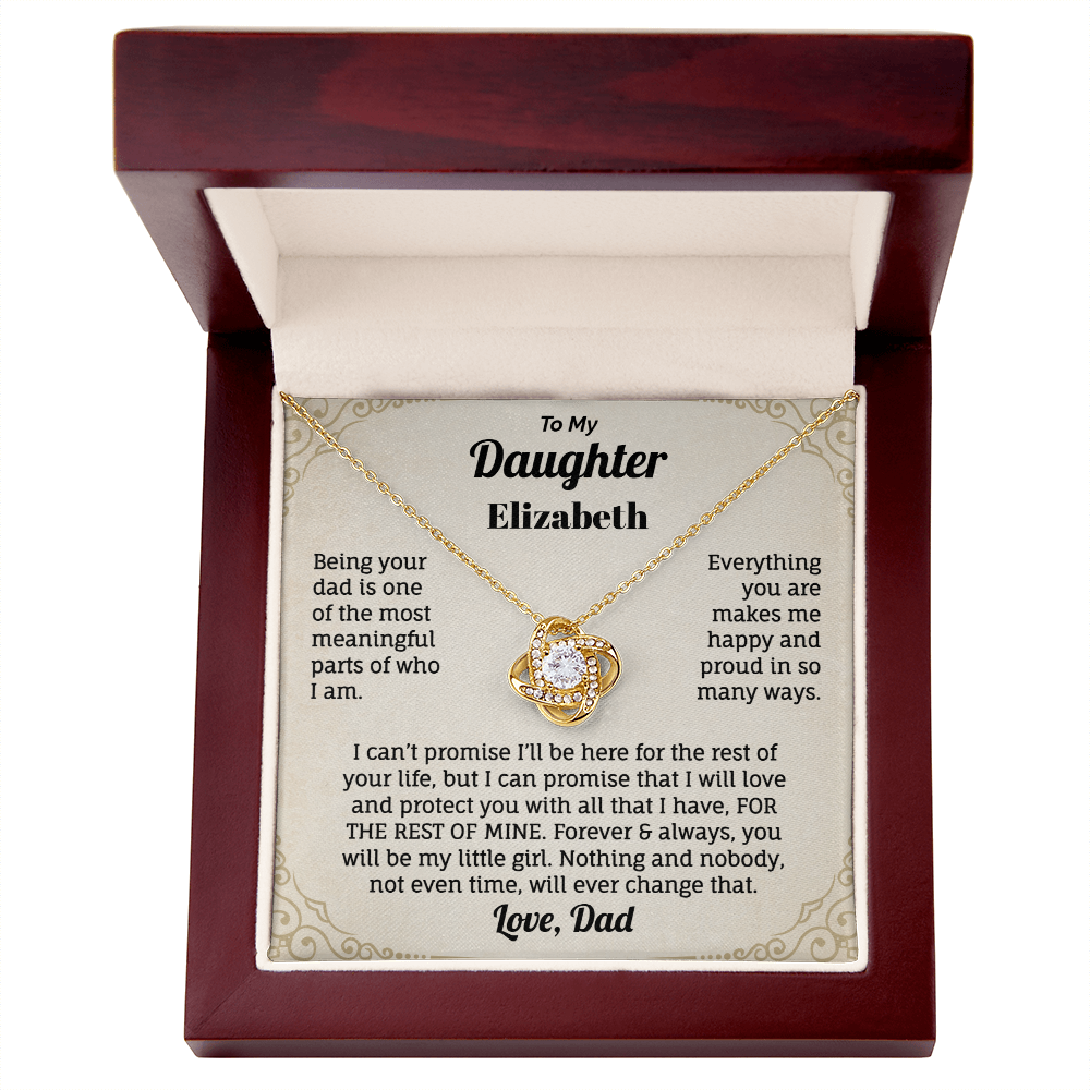 To My Daughter Personalized Name Necklace From Dad.