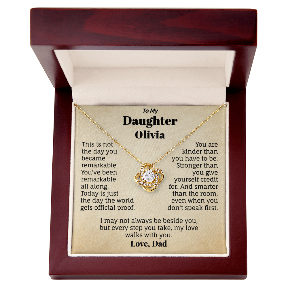 To My Daughter Personalized Name Necklace from Dad.